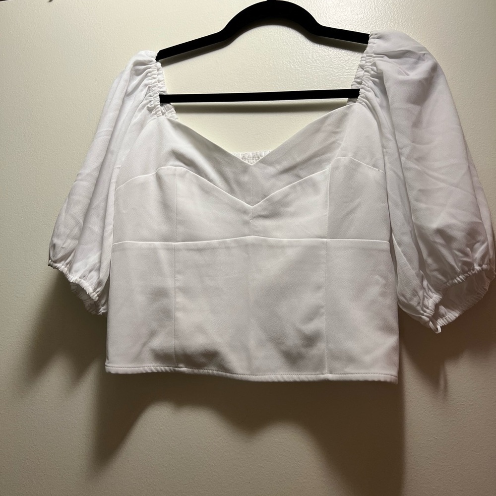 Perfect White Crop Shirt